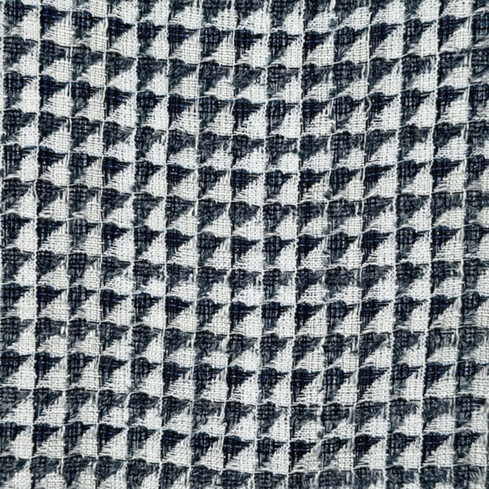Loft Blue White Geometric Patterned Tweed Pencil Skirt Zipper Closure-‎ Sz 4 - Picture 3 of 7